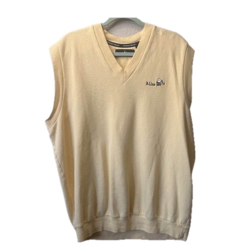 Arnold Palmer tan knit sweater vest 100% cotton